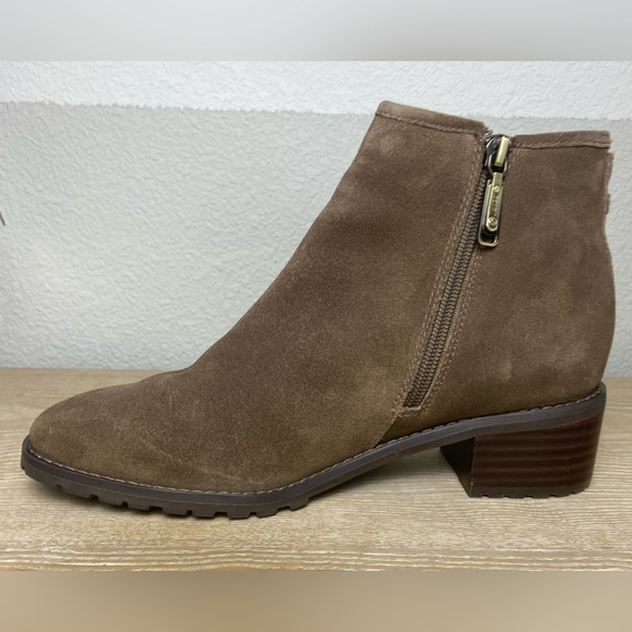 Blondo’ Sawyer Waterproof Ankle Boots Brown Leather Inside Zipper Almond Toe - Picture 2 of 8